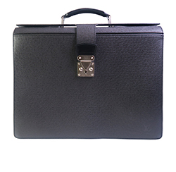 Pilot Briefcase, Taiga Leather, Black, RI1022 (2002), 3